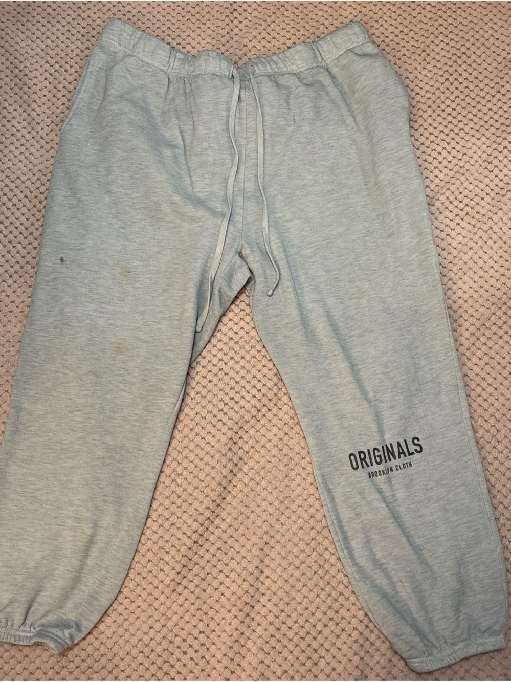 Brooklyn Cloth Light Gray Sweat Joggers with ORIGINALS Print